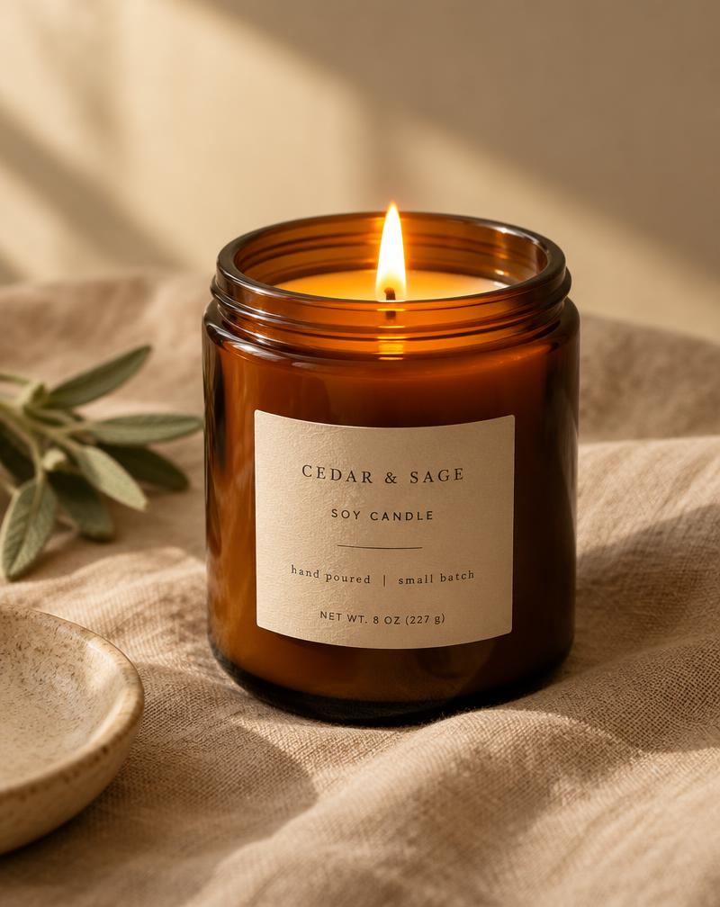 Amber & Oud Candle